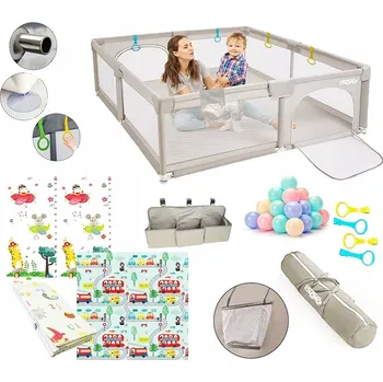 Dětská ohrádka Ohrádka Isere ohrádka s košem 150 x 180 cm