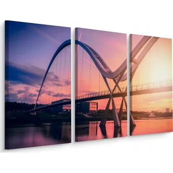 Obraz Obraz Triptych MOST Západ Slunce 3D Efekt 150x100