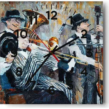 Hodiny Nástěnné hodiny do obýváku 40x40 Hudba Tiché Skleněné hodiny Bez hlučnosti