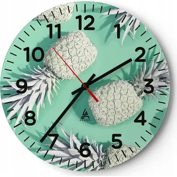 Hodiny Kuchyňské nástěnné hodiny 30x30 Abstrakce Moderní skleněné hodiny Tiché