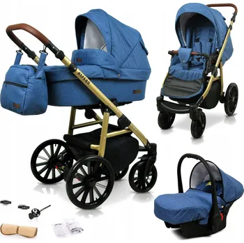 Kočárek Dětský kočárek 3v1 BabyLux Aspero: sporťák, hluboká korba a autosedačka