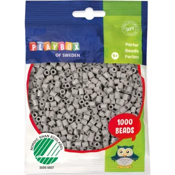 Dětské navlékací korálky Zažehlovací korálky 5 mm Světle šedé 1000 ks