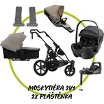 TFK - Trends for Kids Akční set TFK Sport Pro podvozek 2025 + Hluboká korba kombi + sportovní sezení + 2x Pláštěnka + Moskytiéra 2v1 + adaptéry na autosedačku + autosedačka Britax Romer BabySafe PRO + isofix base