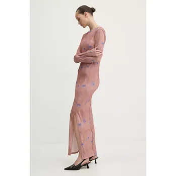 Dámské šaty Šaty HUGO oranžová barva, maxi, 50534057 24X, vel. L