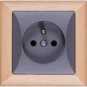 Elektrická zásuvka Elektrická Zásuvka nástěnná Timex-Elektro šedá