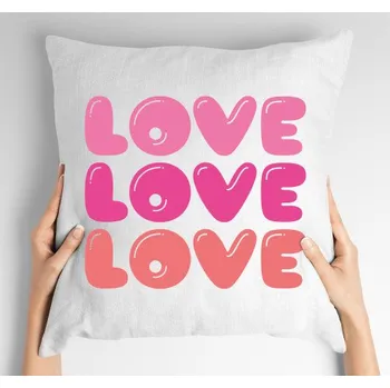 Polštář Polštář s potiskem Love, Love, Love