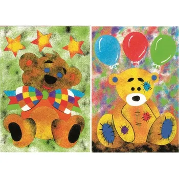 kreativní sada Pískové obrázky - kreativní sada 2 obrázků - Medvídci
