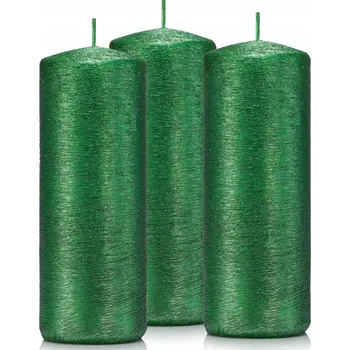 Svíčka Dekorativní parafinová svíčka bez vůně Drobo 3 ks