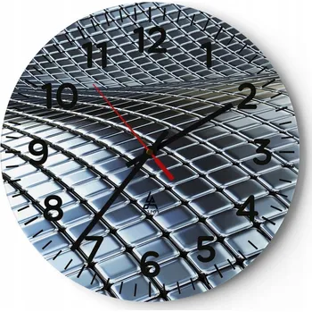 Hodiny Kuchyňské nástěnné hodiny 30x30 Abstrakce Moderní skleněné hodiny Tiché