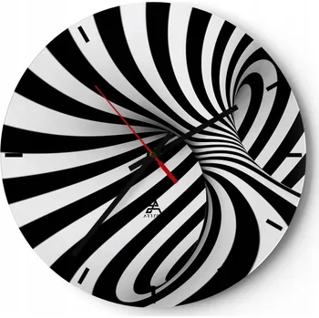 Hodiny Nástěnné hodiny do kuchyně 30x30 Abstrakce Skleněné hodiny do obýváku Tiché