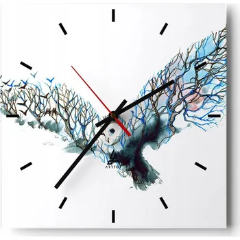 Hodiny Velké nástěnné hodiny 40x40 Abstrakce Skleněné tiché hodiny