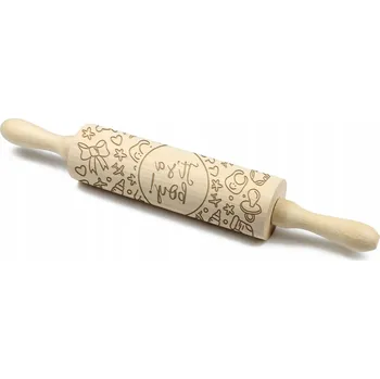 Váleček na těsto Perský chrt, Saluki gravírovaný váleček se psy, váleček na sušenky, jméno psa