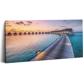 Obraz Plátěný obraz Canvas Odolný na zeď Do posilovny Západ slunce Maledivy