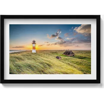 Obraz Dekorativní obraz v rámu do obýváku Maják v List na Syltu 60x40 cm