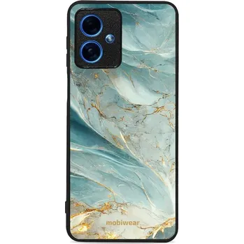 Pouzdro na mobilní telefon Lesklý kryt Mobiwear Glossy - Motorola Moto G54 5G - G022G Zelenkavý a zlatavý mramor (Prémiové lesklé pouzdro, obal, kryt Mobiwear Glossy na mobil Motorola Moto G54 5G - G022G Zelenkavý a zlatavý mramor, materiál Plast + TPU silikon - krytí po všech)