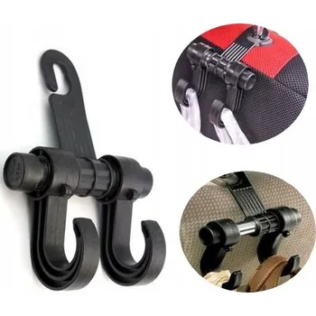 Věšák HÁK / VĚŠÁK NA OPĚRKU HLAVY DO AUTA - DRŽÁK NA NÁKUPY A TAŠKY