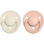 BIBS De Lux Dudlíky kaučuk kulaté 0-6m 2ks Ivory/Blush