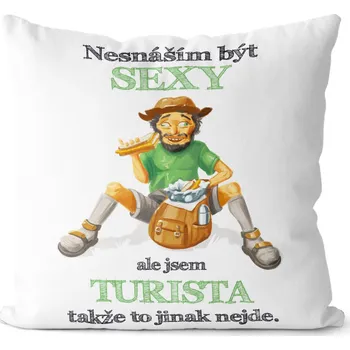 Dekorativní polštářek Polštář 40 x 40 cm - Sexy turista