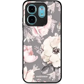 Pouzdro na mobilní telefon Lesklý kryt Mobiwear Glossy - Infinix HOT 50i - G034G - Květy na šedém pozadí (Prémiové lesklé pouzdro, obal, kryt Mobiwear Glossy na mobil Infinix HOT 50i - G034G - Květy na šedém pozadí, materiál Plast + TPU silikon - krytí po všech stranách,)
