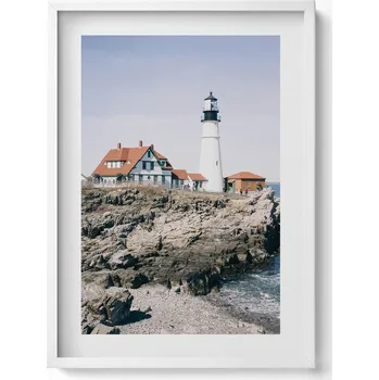 Obraz Dekorativní obraz v rámu do obýváku Mlhavý jehličnatý les - krajina 50x70 cm