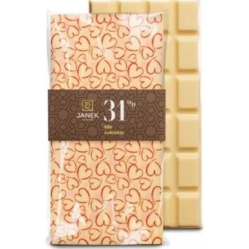 Cukrovinka JANEK Bílá čokoláda s valentýnským potiskem 85g