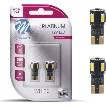 Autožárovka Žárovky M-Tech LB804W W5W 2,2 W, 2 ks