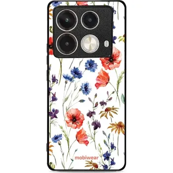 Pouzdro na mobilní telefon Lesklý kryt Mobiwear Glossy - Infinix Note 40 - G032G - Luční kvítí (Prémiové lesklé pouzdro, obal, kryt Mobiwear Glossy na mobil Infinix Note 40 - G032G - Luční kvítí, materiál Plast + TPU silikon - krytí po všech stranách, neošoupatelný potisk, tenké)