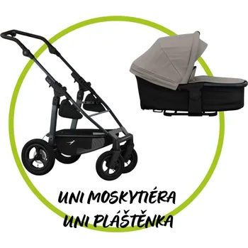 Kočárek TFK - Trends for Kids Akční set TFK Mono 4 frame - air wheel + Hluboká korba kombi + Pláštěnka + Moskytiéra