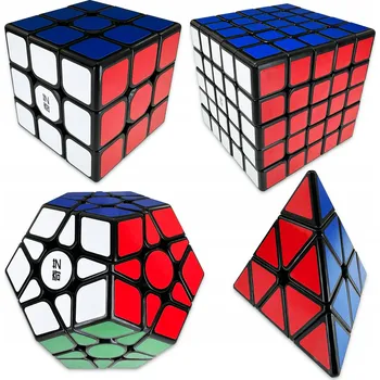 Obraz SADA KOSTEK 3X3 + 5X5 + Pyramida + Megaminx QiYi ORIGINÁLNÍ PROFESIONÁLNÍ