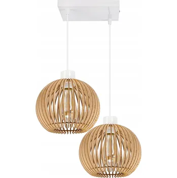 Závěsné svítidlo lustr stropní dřevěné stínidlo 2