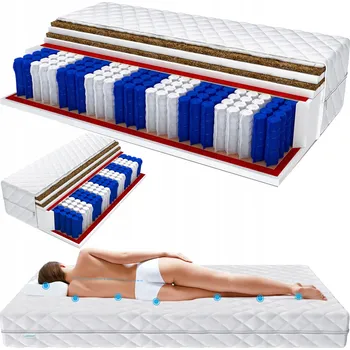 Matrace Matrace s taštičkovými pružinami ŚpijZdrowo 90 x 200 x 26 cm H3 , H5