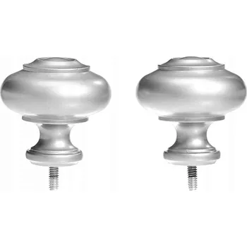 Obraz AMAZON DEKORATIVNÍ KONCOVKY NA GARNÝŽ 2 KS NIKL