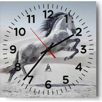 Hodiny Nástěnné hodiny do obýváku 40x40 Zvířata Bezhluczne Skleněné hodiny Tiché