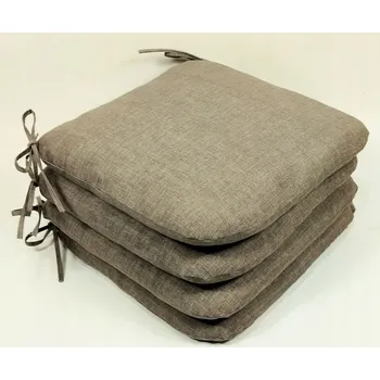 Podsedák Sedák 40x40 cm látka šedý melír - set 4 kusy