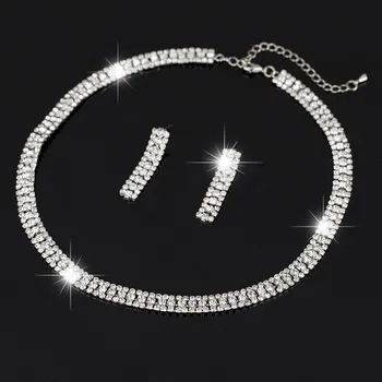 Souprava šperků B-TOP Luxusní svatební souprava CRYSTAL LUX Druh barvy: Stříbrná