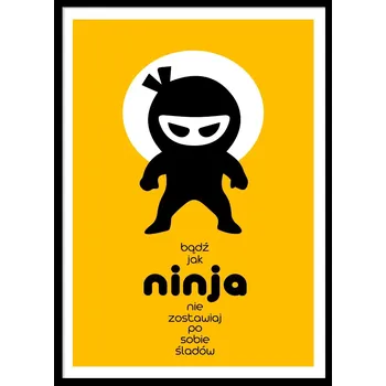 Obraz OBRAZ PLAKÁT V RÁMU do Koupelny WC Toalety NENECHÁVEJ NINJU P2546_43x53