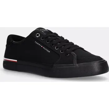 Pánské tenisky Sneakers boty Tommy Hilfiger CORE CORPORATE VULC CANVAS FM0FM05398 černá 99X, EUR 44