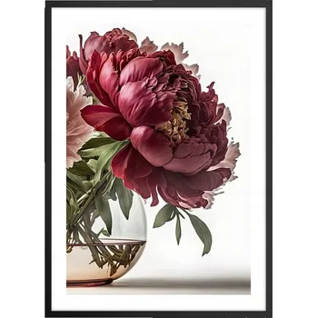 Obraz Plakát v černém rámu do obýváku ložnice 50x70 květiny moderní obraz