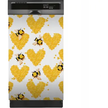 Obraz Magnetická dekorace na myčku Něžné srdce a med 45x70 cm