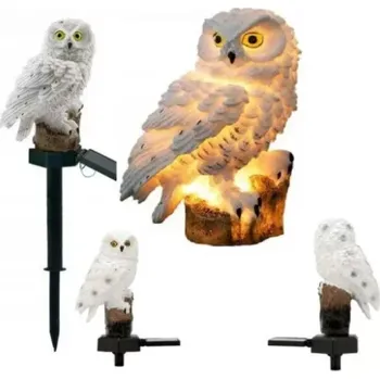 Venkovní osvětlení GGV LED solární zahradní lampa - sovička, 14 cm
