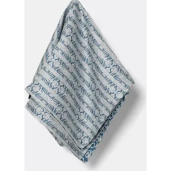 Šátek Hedvábný šátek Tory Burch T Monogram Sublime Silk modrá barva, 166713-400 166713.400 55X, vel. ONE SIZE