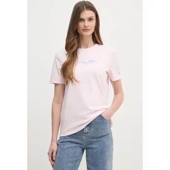 Pánské tričko Bavlněné tričko Tommy Hilfiger WW0WW45428 růžová 30X, vel. S