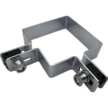 Pletivo Příchytka plotového panelu na sloupek 80x80 - rohová, zinková