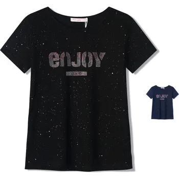 Dívčí tričko KUGO DÍVČÍ TRIČKO "ENJOYABLE" Barva: tmavě modrá, Velikost: 158