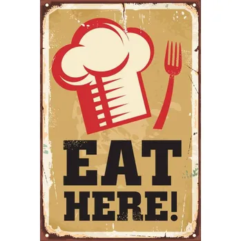 Obraz Cedule Eat Here