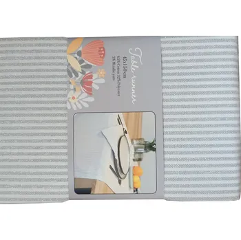 ubrus Ozdobný běhoun na stůl 45x150 cm šedý s metalickou nití - lesklý