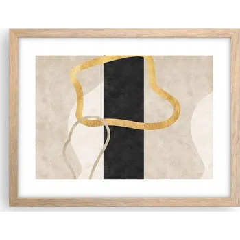 Obraz Obraz plakát v rámu světlý dub do obýváku 40x30 art deco foto na zeď