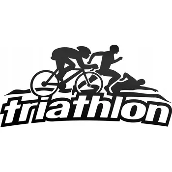 Samolepicí dekorace na vozidlo TRIATHLON ČERNÁ REFLEXNÍ NÁLEPKA NA AUTO