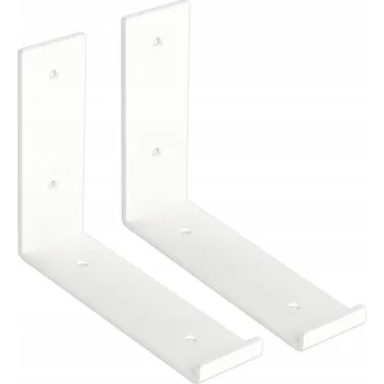 police Bílé kovové podpěry polic, 14 cm