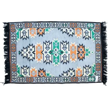 Koberec Turecký Koberec Kilim Šedý s Třásněmi Měkký 125x80 cm